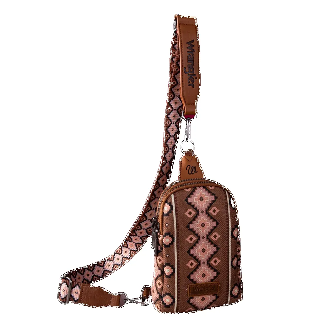 Wrangler Brown Aztec Crossbody Purse sold by Western Edge