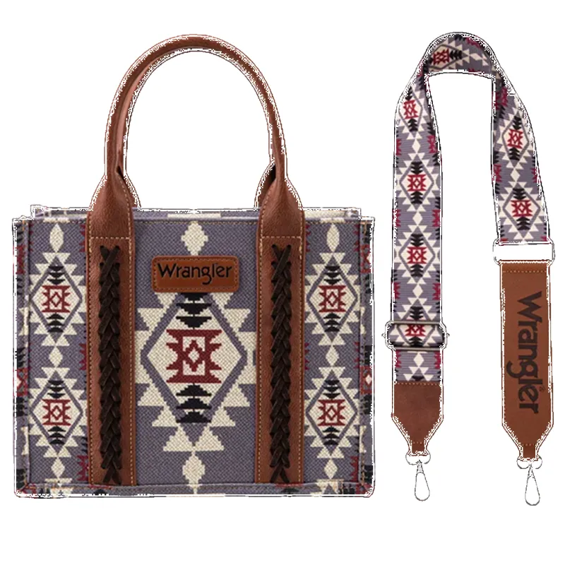 Wrangler Lavender Aztec Crossbody Tote made by Montana West