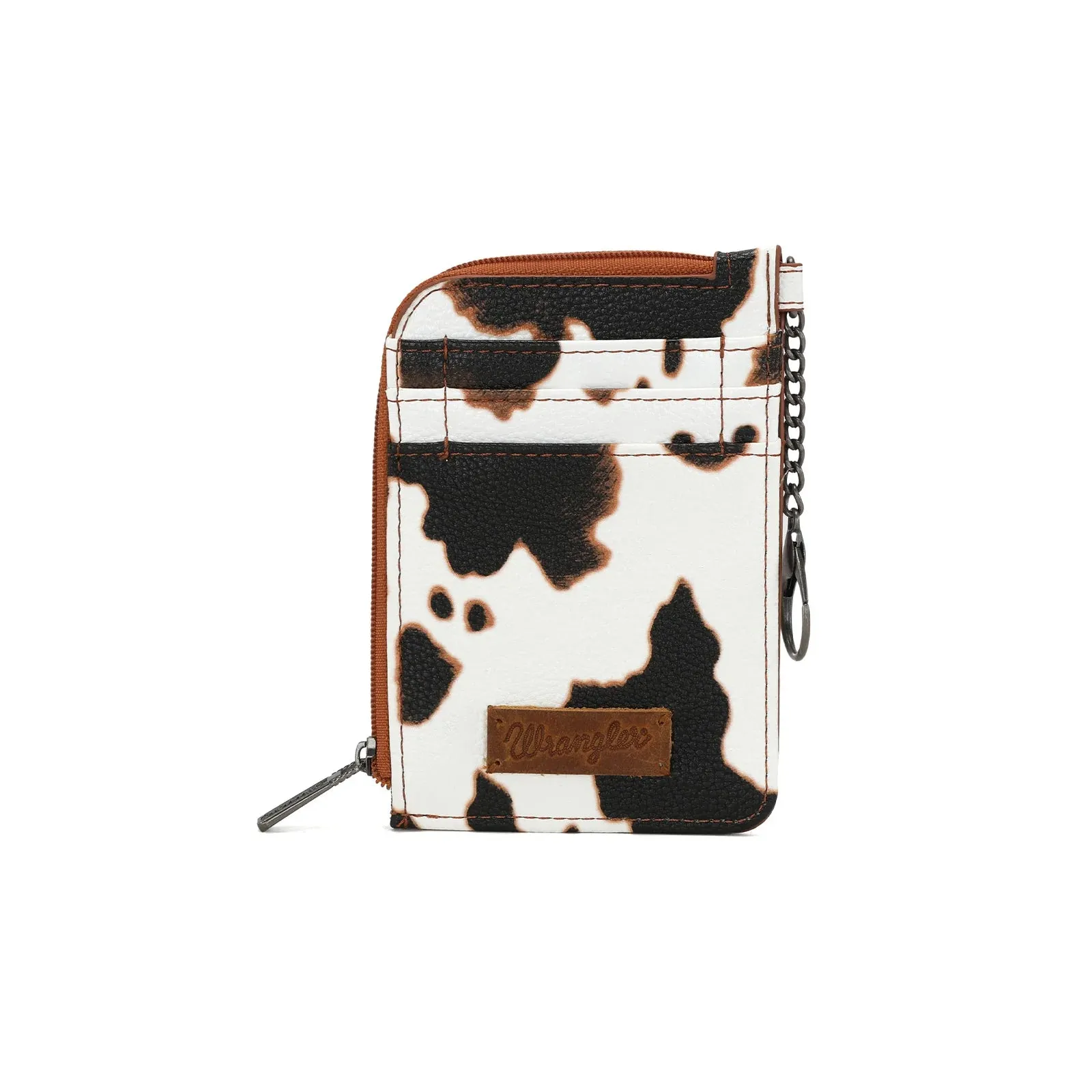 Wrangler Brown Cow Print Zip Card Case sold by Western Edge product image thumbnail 3