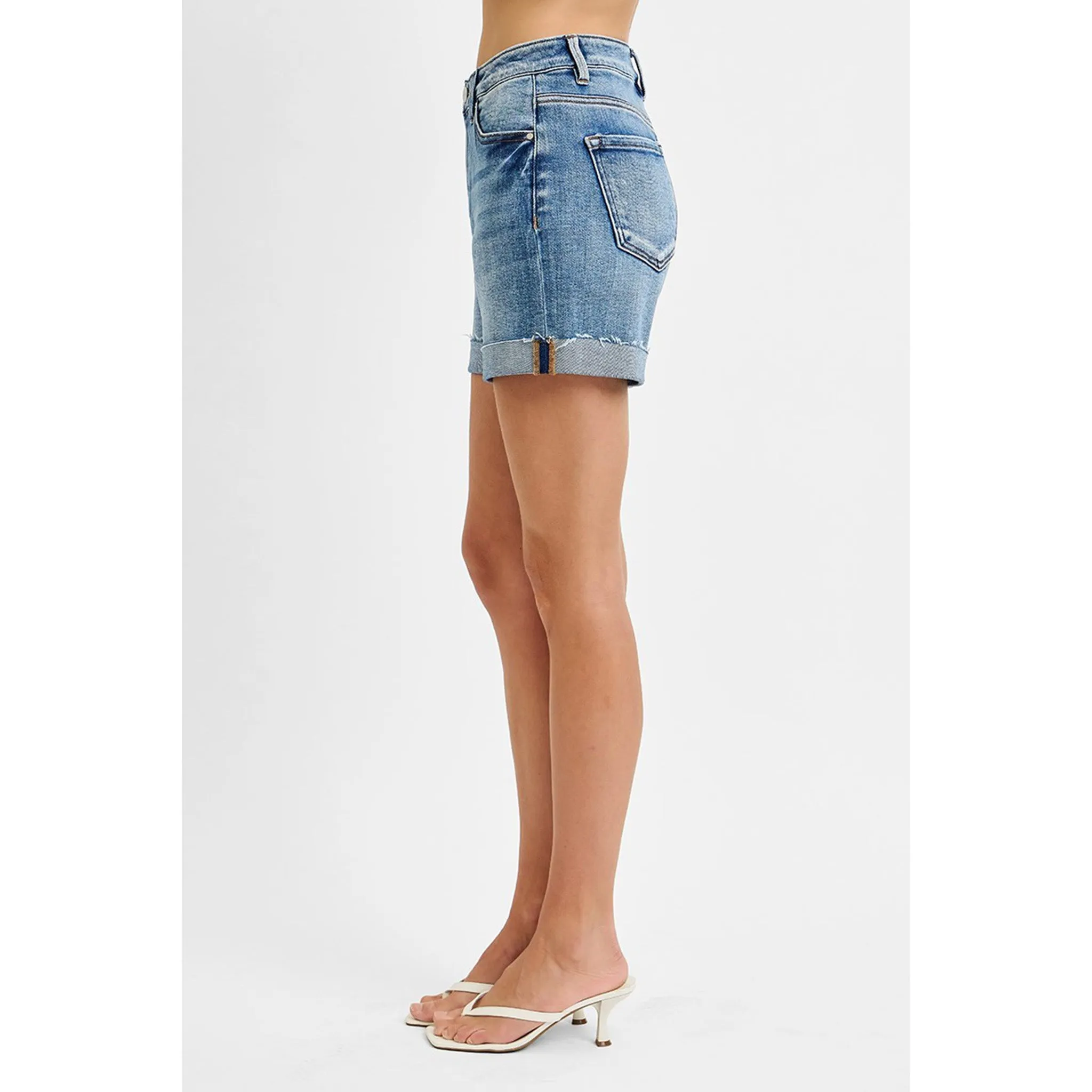 Risen Women's High Rise Cuffed Denim Shorts sold by Western Edge product image thumbnail 2