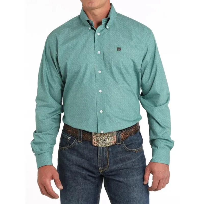 Cinch Mens Green Print Long Sleeve sold by Western Edge