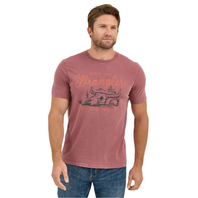 Wrangler Men's Mineral Wash Graphic Tee made by Western Edge