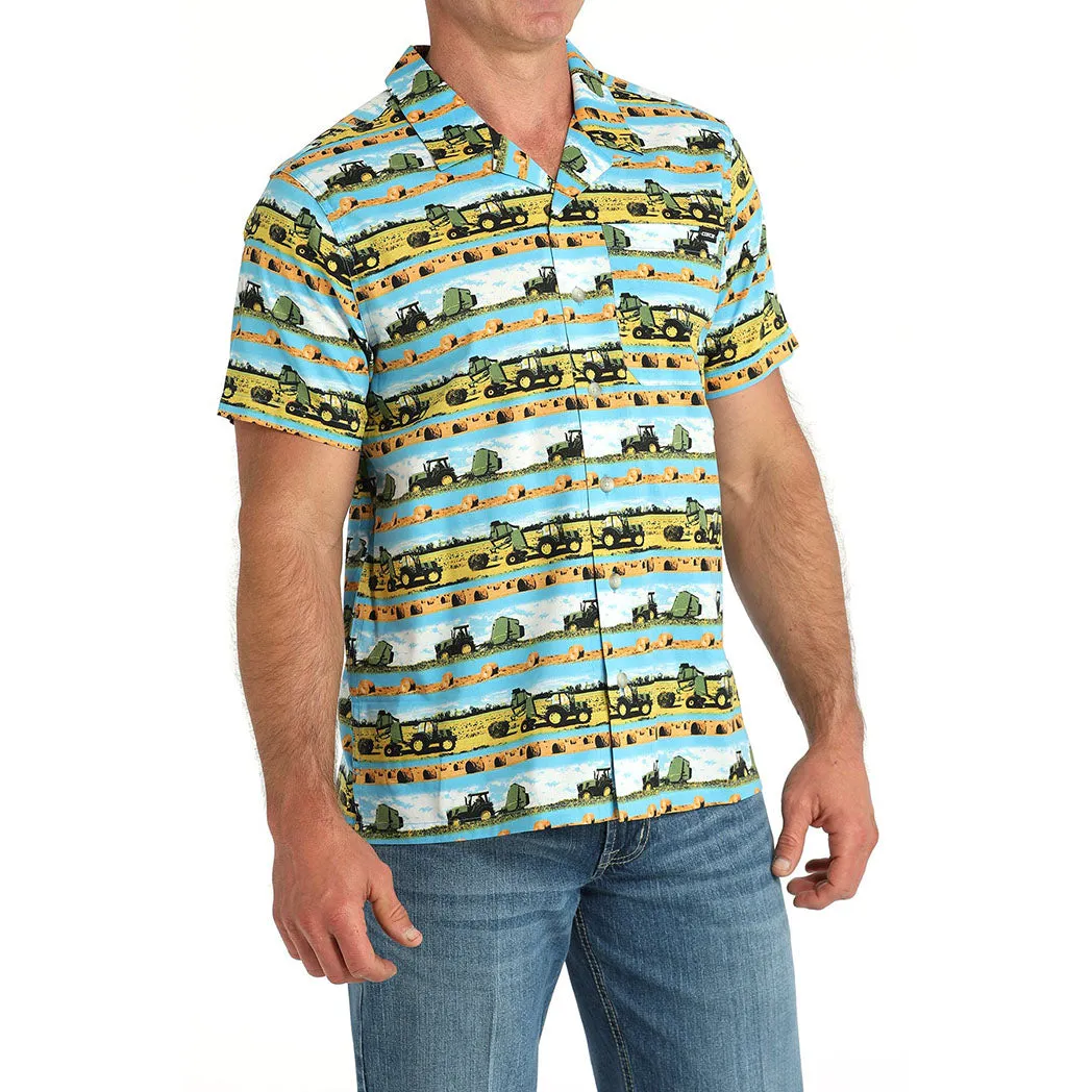 Cinch Men's Hayin Season Camp Shirt-Blue sold by Western Edge product image thumbnail 2