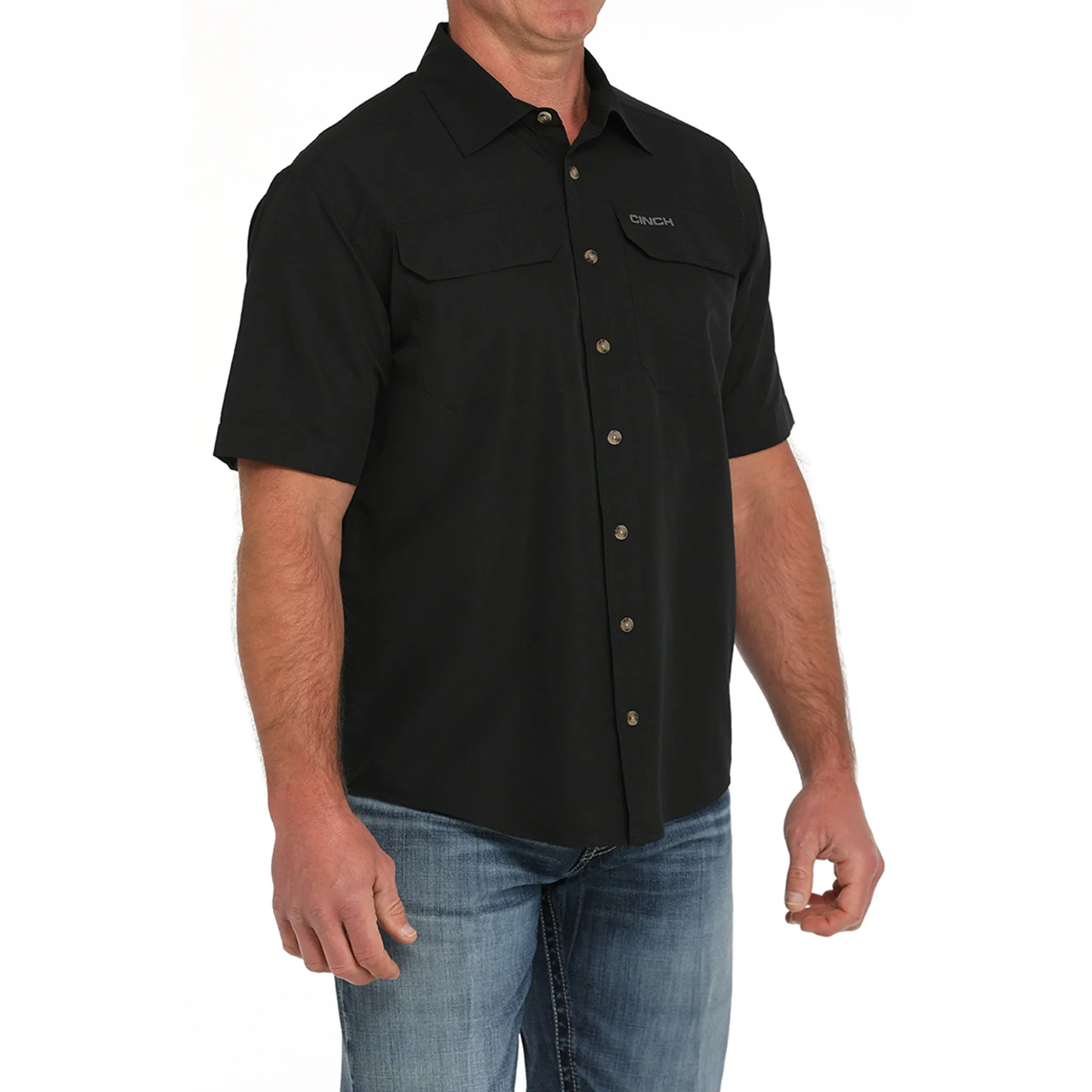 Cinch Men's Black Arena Flex Shirt sold by Western Edge product image thumbnail 3