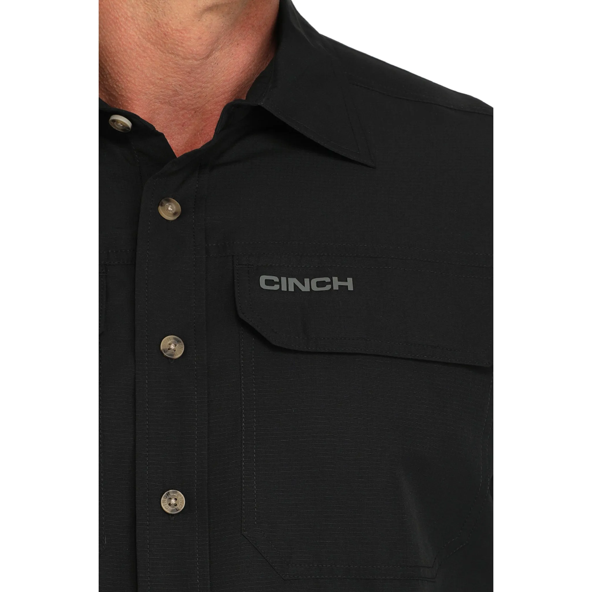 Cinch Men's Black Arena Flex Shirt sold by Western Edge product image thumbnail 5