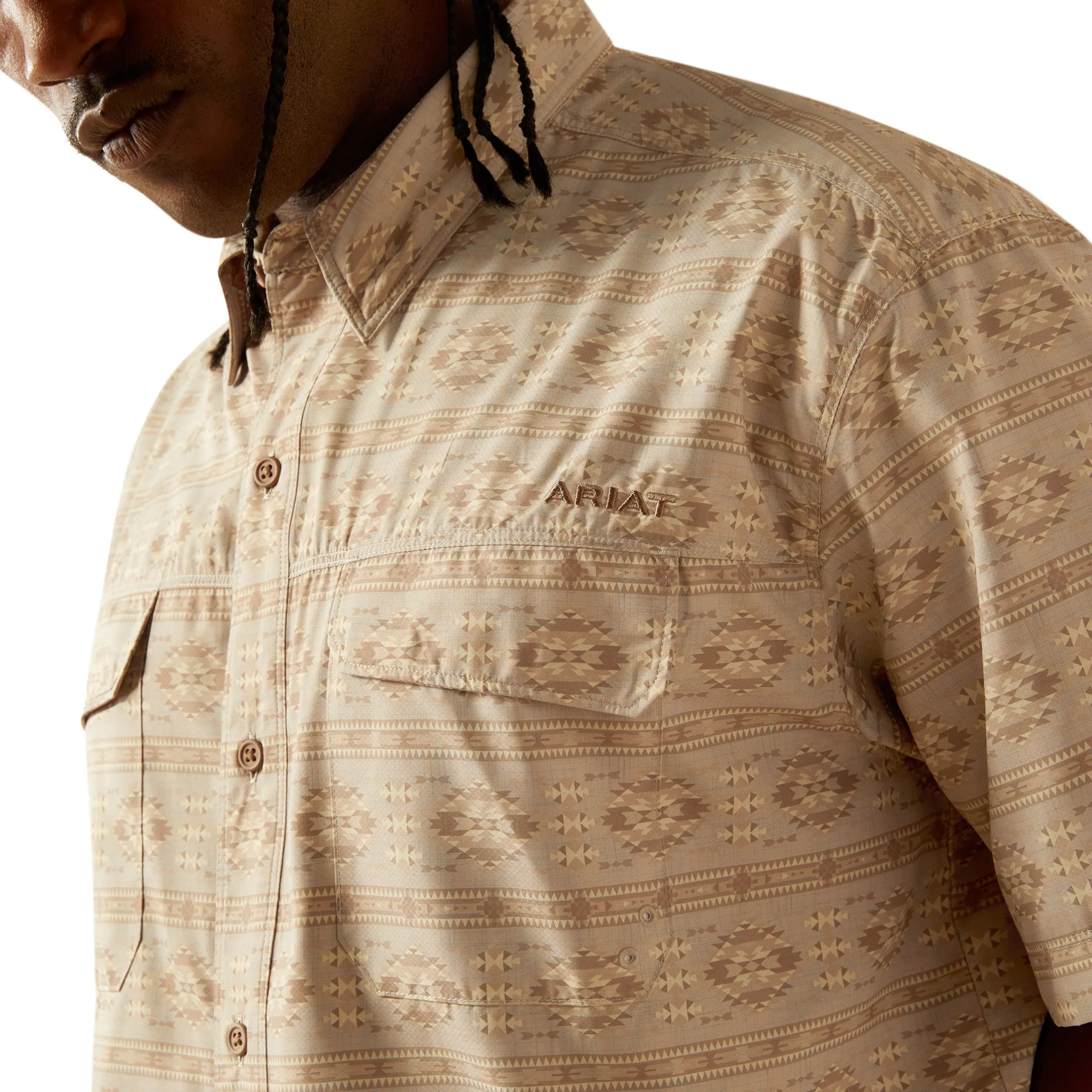 Ariat VentTEK Taupe Outbound Classic Fit Shirt sold by Western Edge product image thumbnail 4