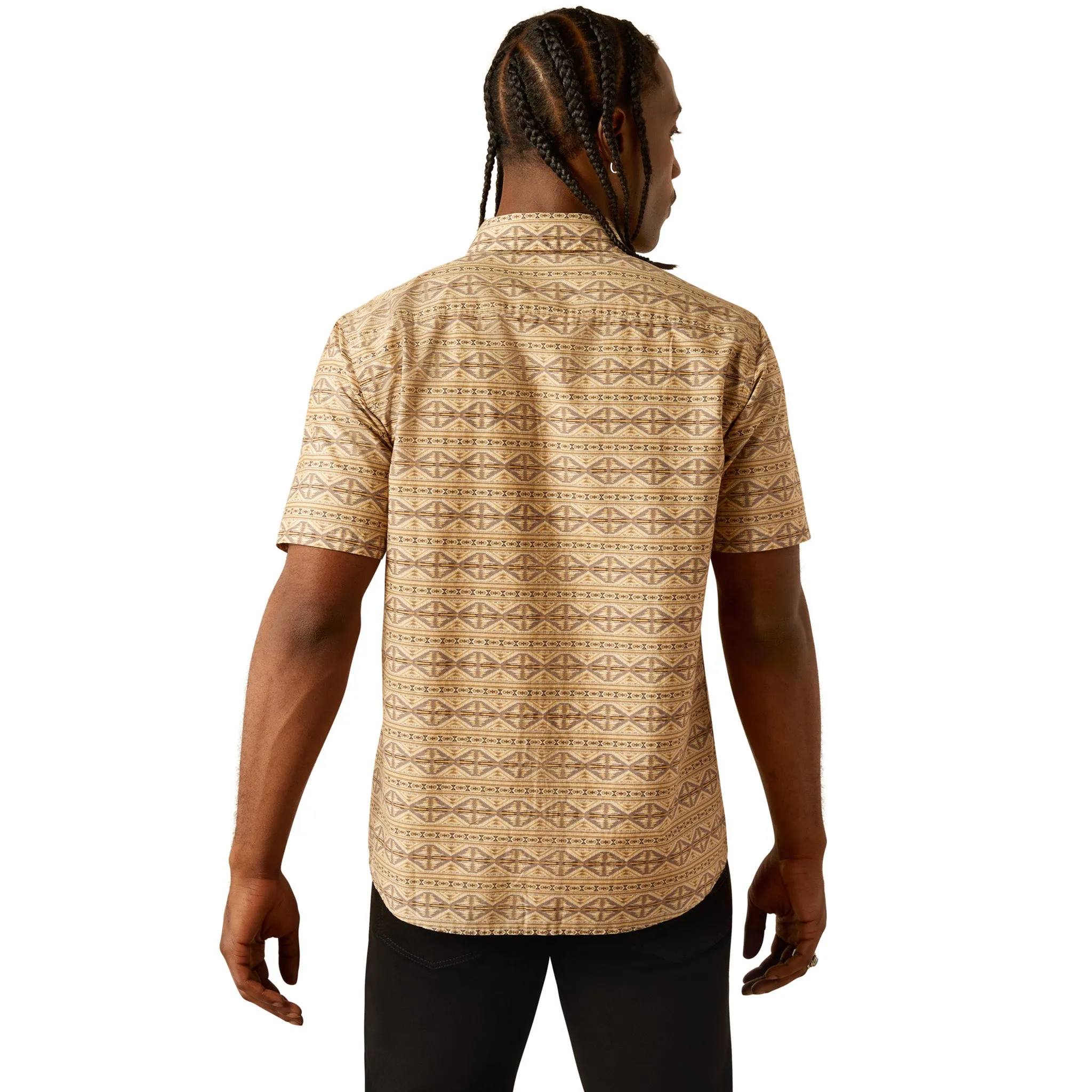 Ariat Merritt Modern Fit Cream Short Sleeve Shirt sold by Western Edge product image thumbnail 2