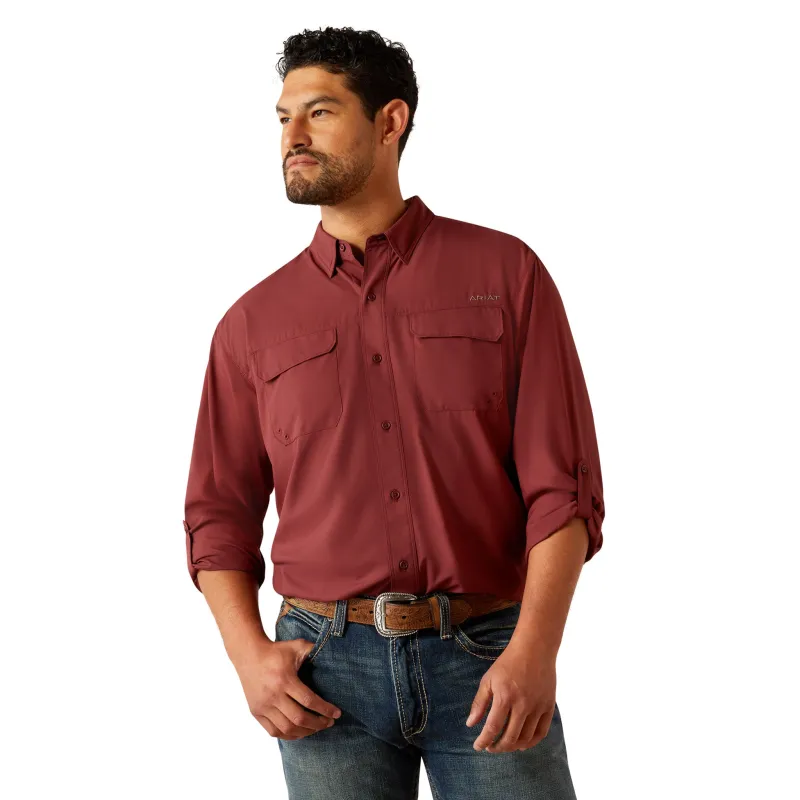 Ariat VentTEK Red Mahogany Classic Fit Shirt made by Western Edge