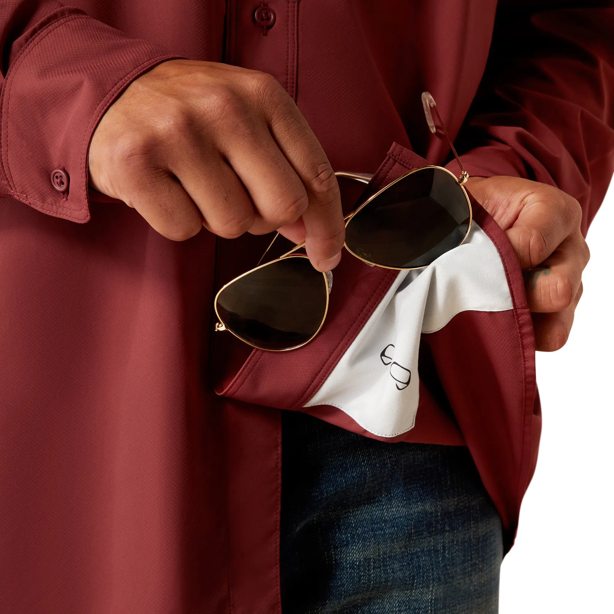 Ariat VentTEK Red Mahogany Classic Fit Shirt sold by Western Edge product image thumbnail 5