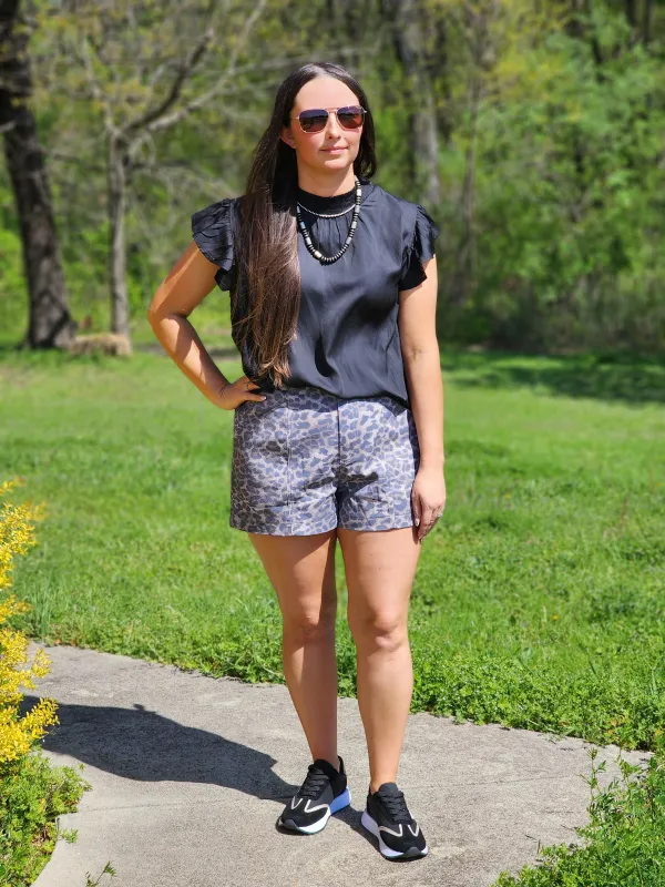 Leopard High Wasted Shorts made by She and Sky
