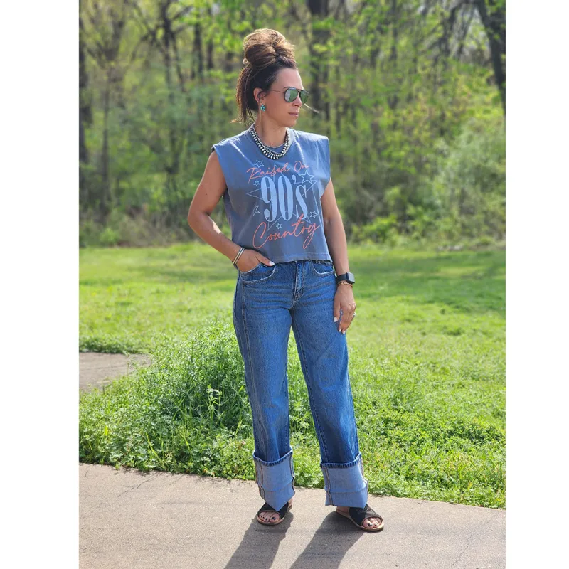 Vervet High Rise Cuffed Baggy Wide Leg made by Flying Monkey