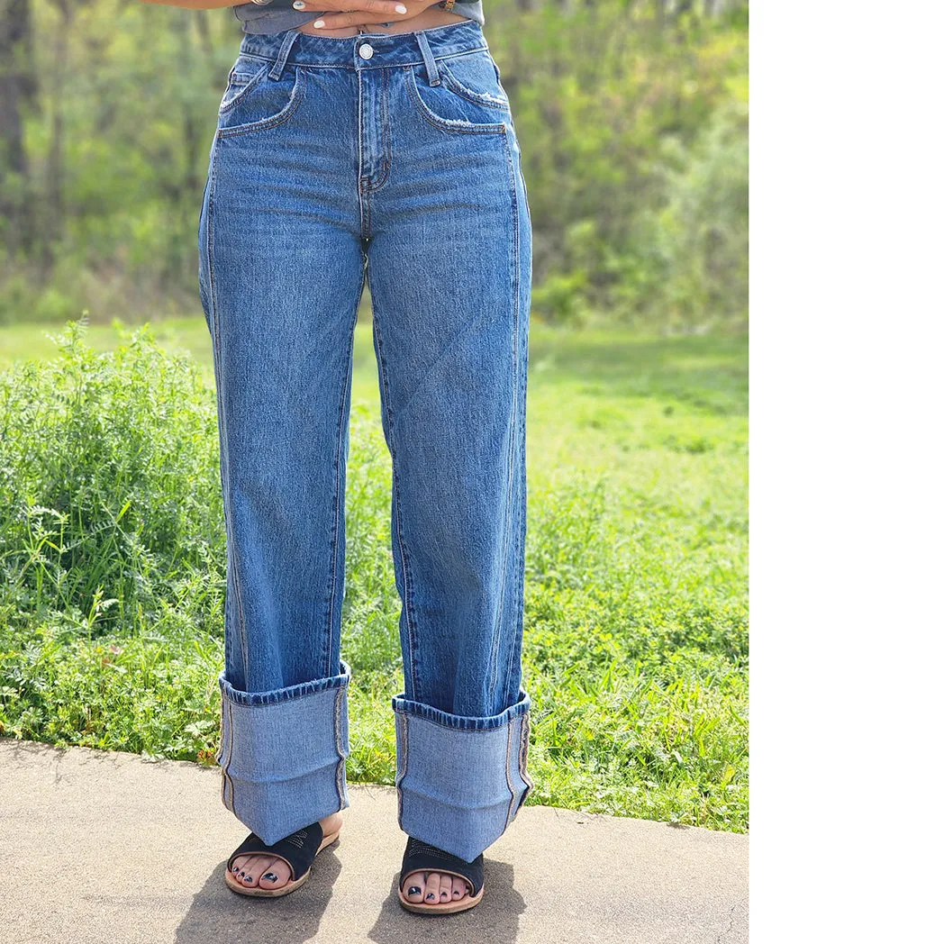 Vervet High Rise Cuffed Baggy Wide Leg sold by Western Edge product image thumbnail 2