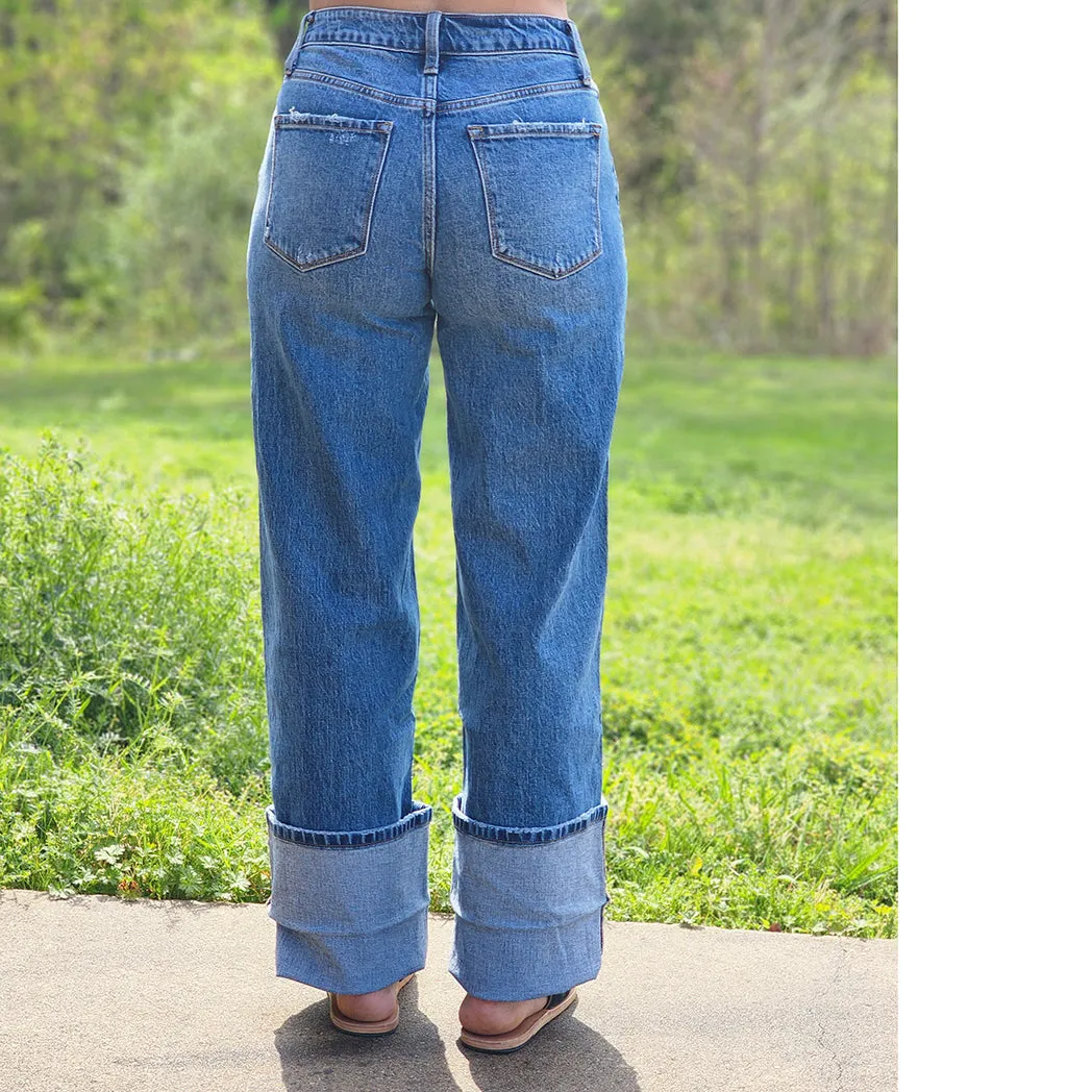 Vervet High Rise Cuffed Baggy Wide Leg sold by Western Edge product image thumbnail 4