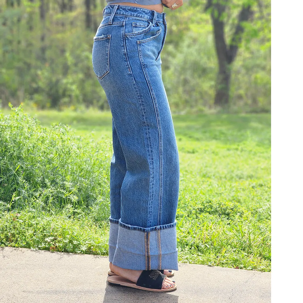 Vervet High Rise Cuffed Baggy Wide Leg sold by Western Edge product image thumbnail 3