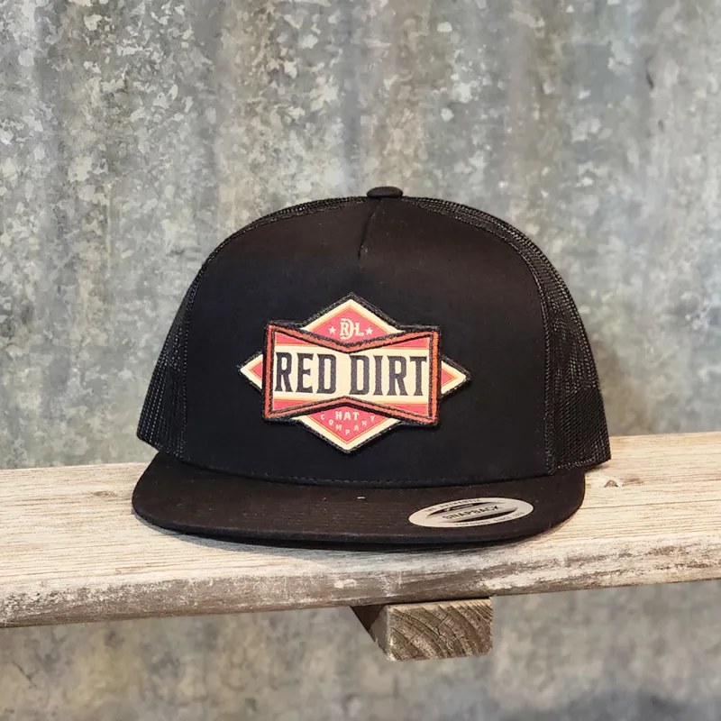 Red Dirt Black Cap with Bowtie made by Western Edge