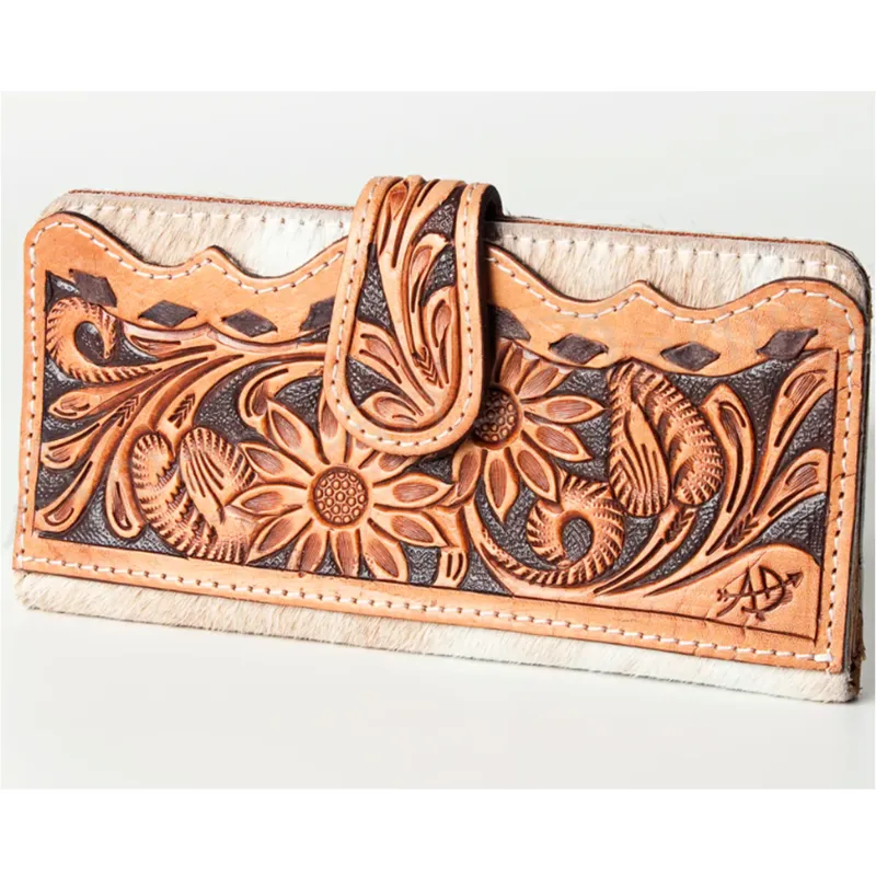 American Darling Cowhide/ Tooled Wallet made by Western Edge