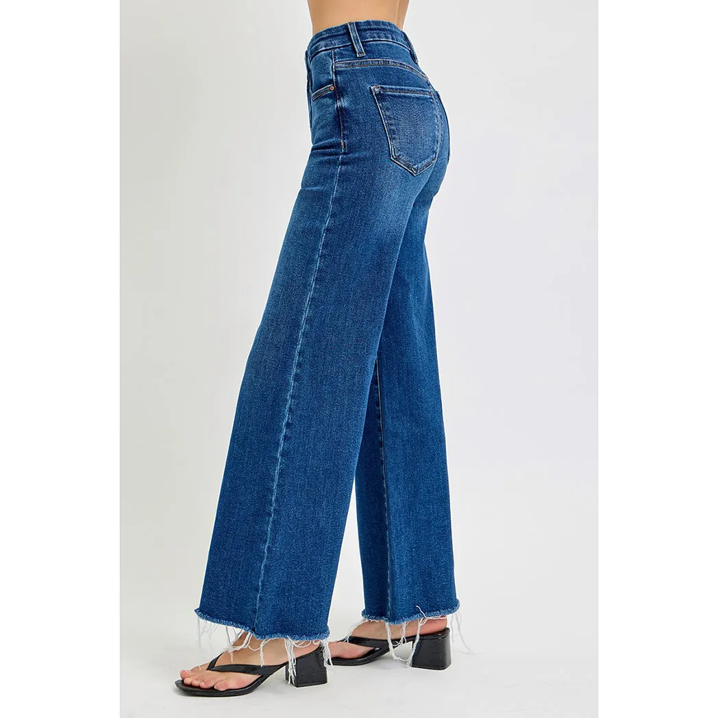 Risen Tummy Control Mid Rise Wide Leg Jeans sold by Western Edge product image thumbnail 2