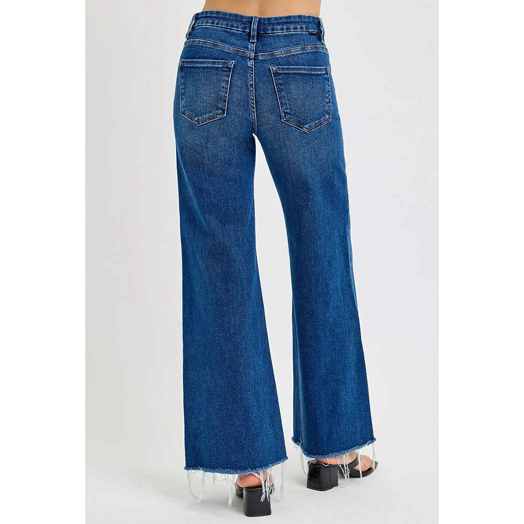 Risen Tummy Control Mid Rise Wide Leg Jeans sold by Western Edge product image thumbnail 3