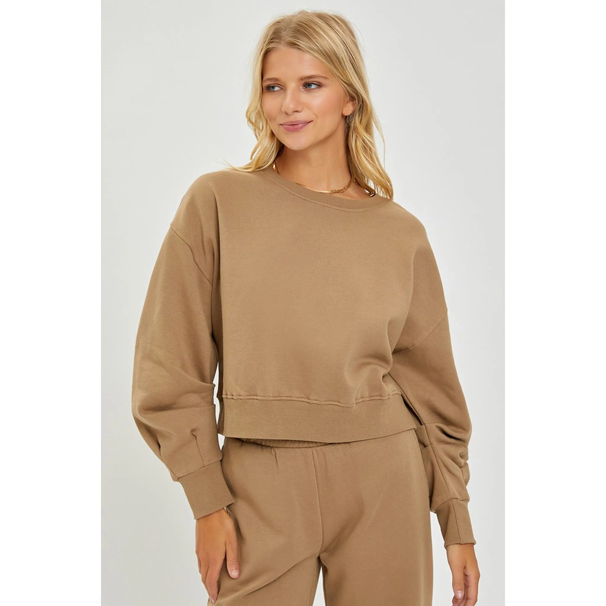 Women's Mocha Soft Knit Boxy Pullover sold by Western Edge product image thumbnail 2