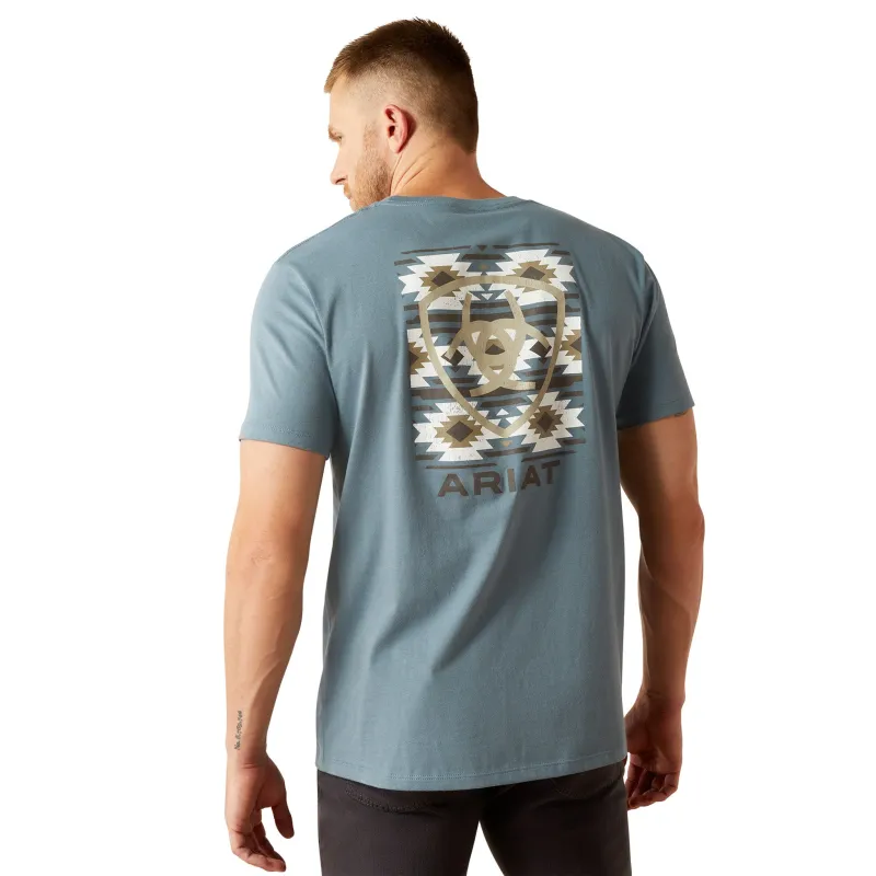 Ariat Men's Light Denim Colored Eagle Rock Tee made by Ariat