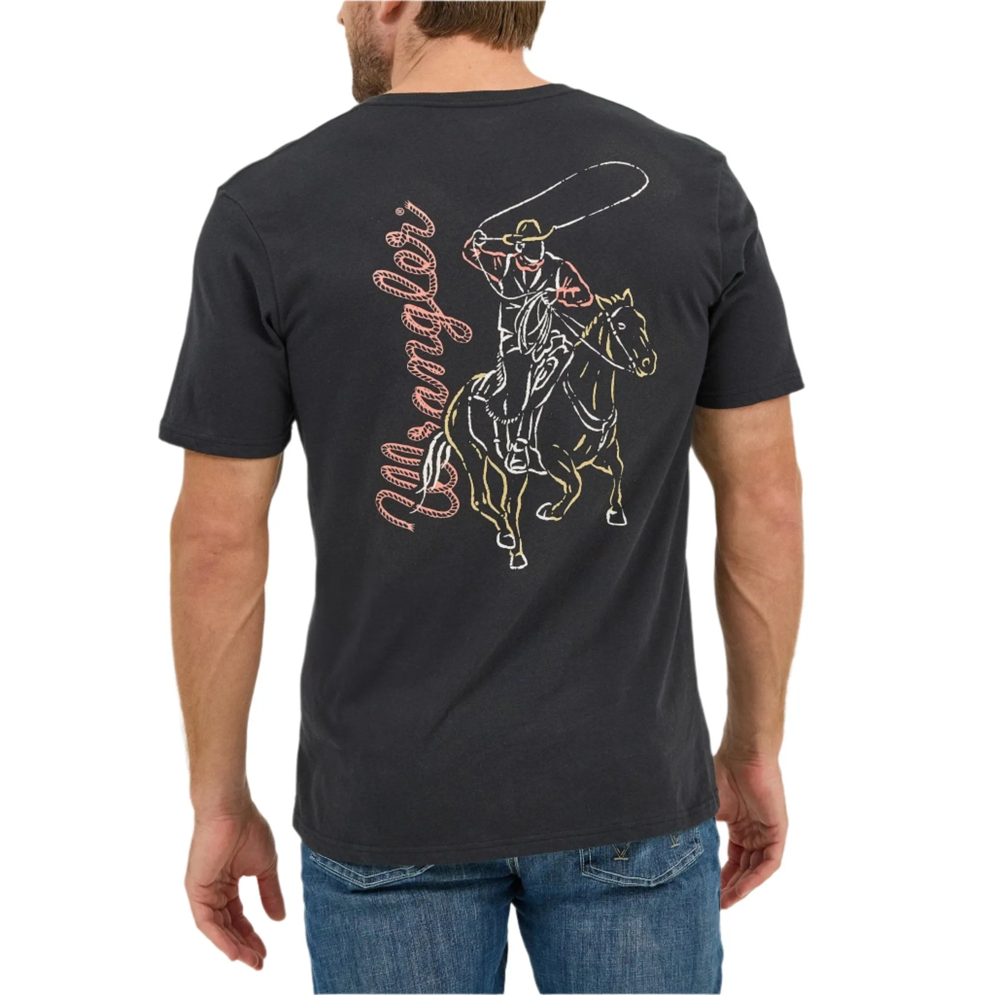 Wrangler Men's Black Neon Cowboy Tee sold by Western Edge