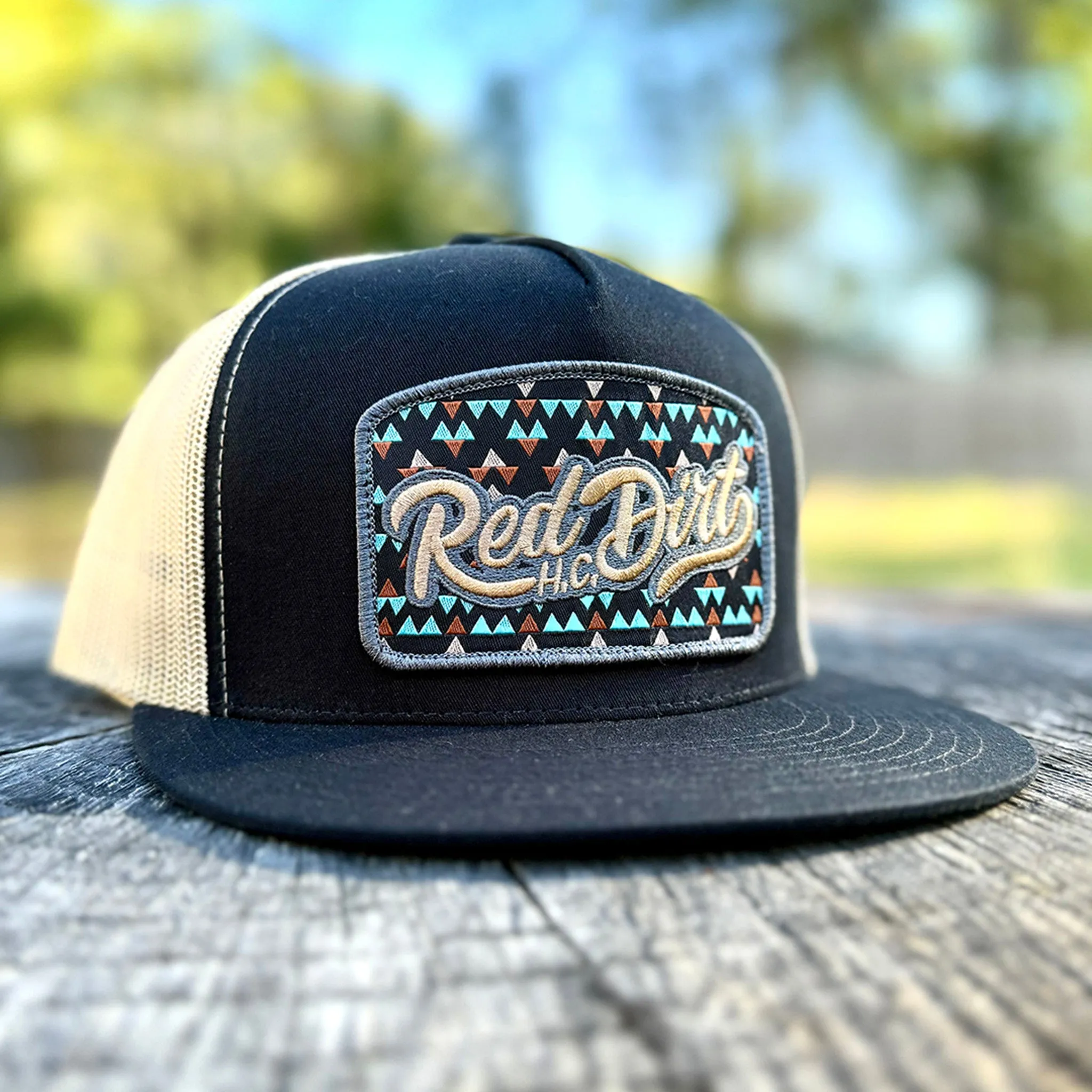 Red Dirt Khaki & Black Gambler Cap sold by Western Edge