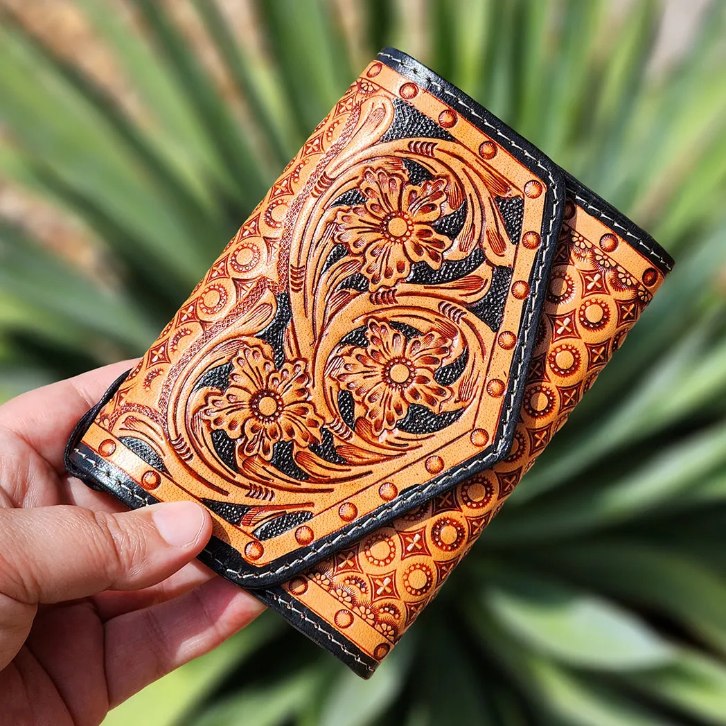 Myra Small Tooled Leather Wallet sold by Western Edge