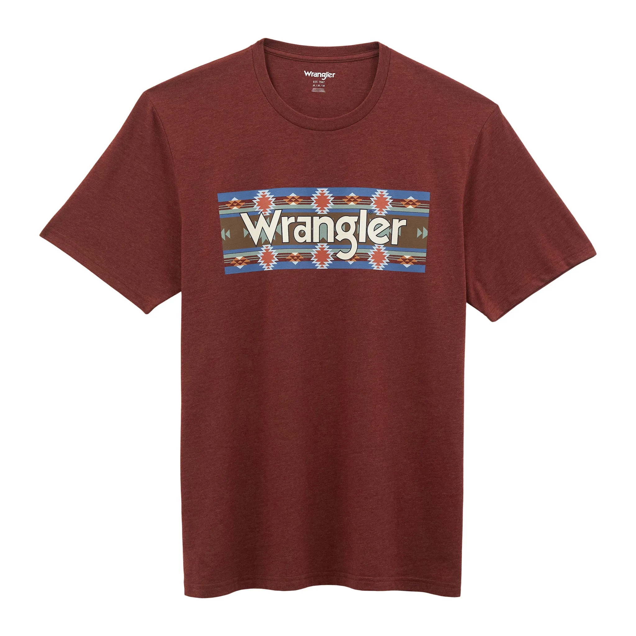 Wrangler Men's Brown Heather Aztec Tee sold by Western Edge product image thumbnail 4