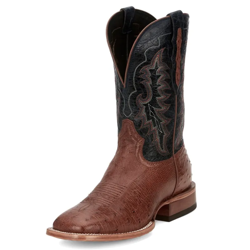Tony Lama Men's Brown Ostrich Boots made by Western Edge