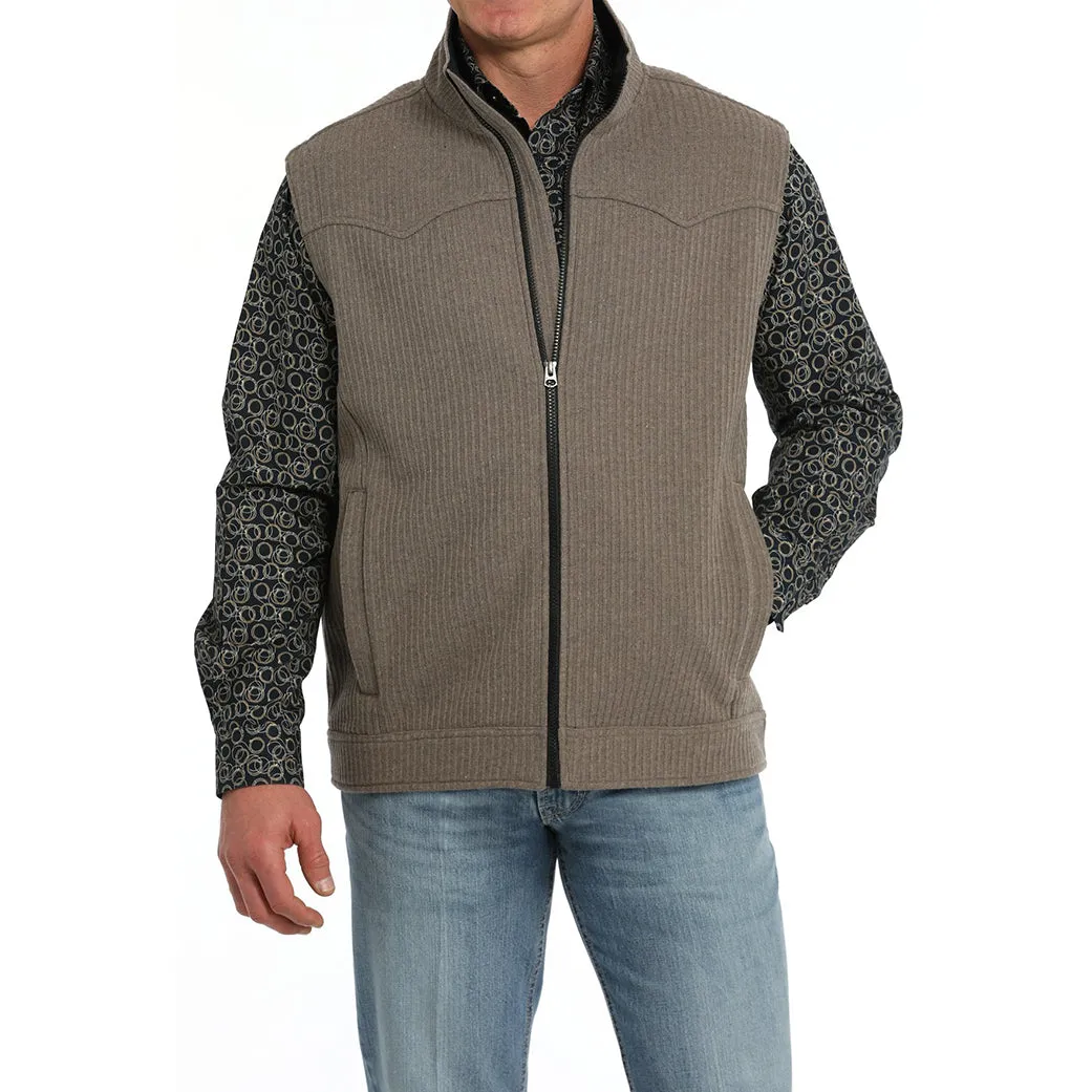 Cinch Men's Wool Bonded Vest in Khaki sold by Western Edge