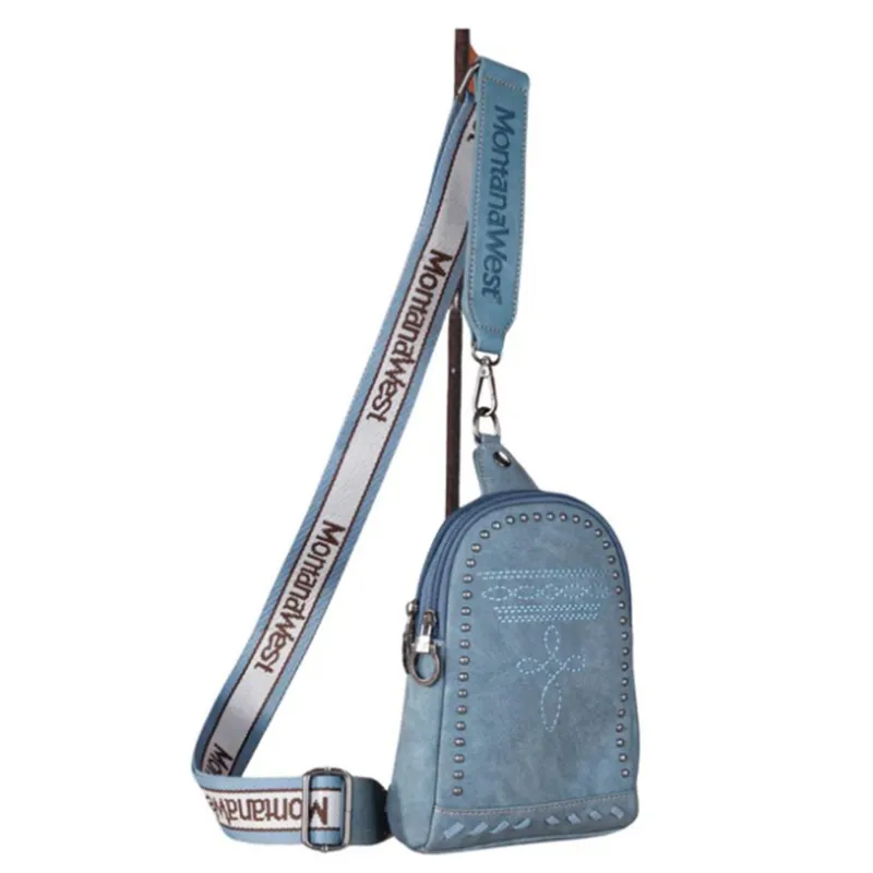 Montana West Denim Boot Stitch Crossbody made by Montana West