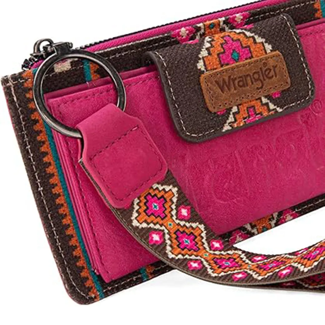 Montana West Wrangler Pink Aztec Clutch Wristlet sold by Western Edge product image thumbnail 2