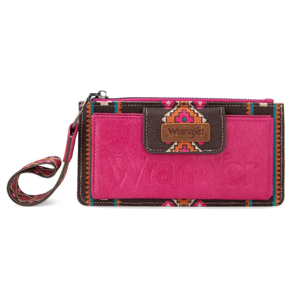 Montana West Wrangler Pink Aztec Clutch Wristlet sold by Western Edge