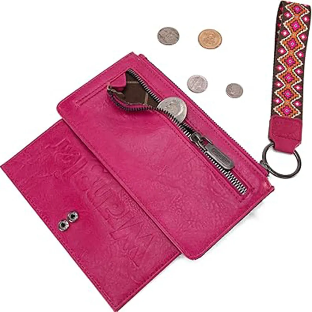 Montana West Wrangler Pink Aztec Clutch Wristlet sold by Western Edge product image thumbnail 4