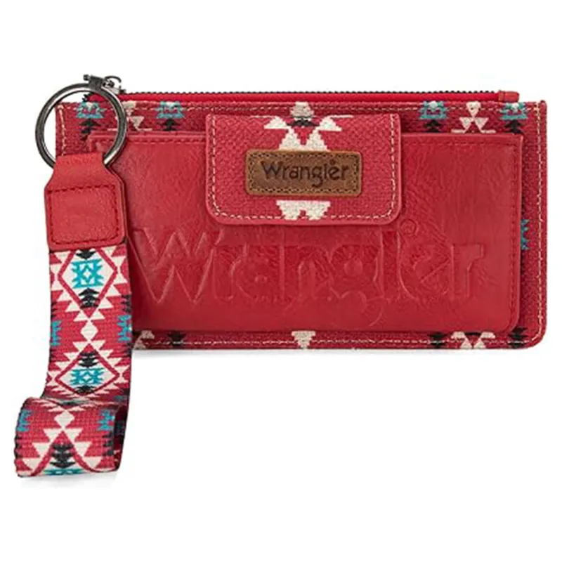 Montana West Wrangler Red Aztec Clutch Wristlet made by Montana West