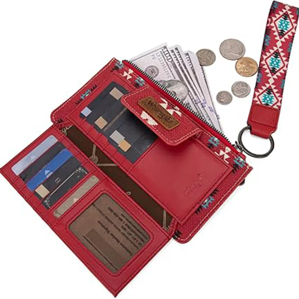 Montana West Wrangler Red Aztec Clutch Wristlet sold by Western Edge product image thumbnail 5