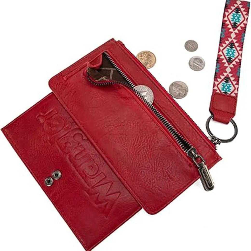 Montana West Wrangler Red Aztec Clutch Wristlet sold by Western Edge product image thumbnail 4