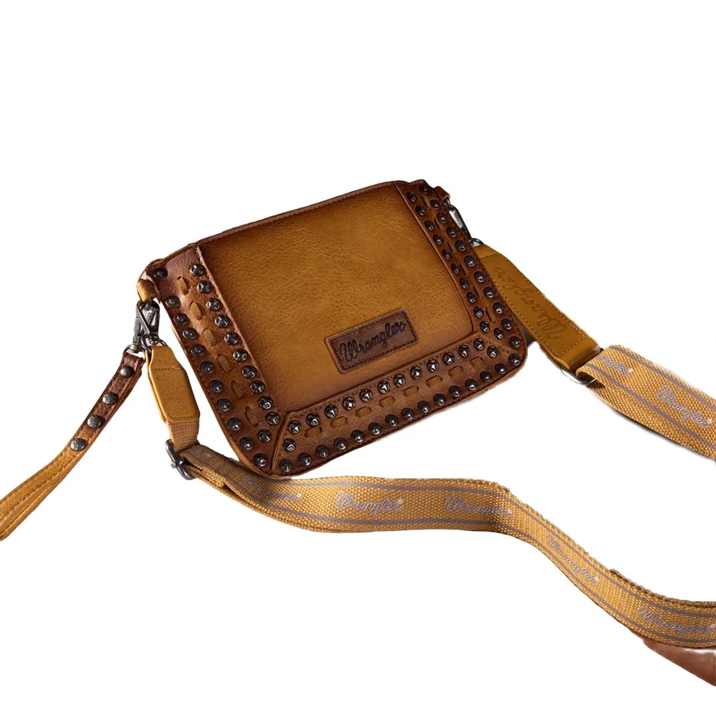 Montana West Wrangler Yellow Rivet Studded Crossbody Wristlet sold by Western Edge product image thumbnail 2