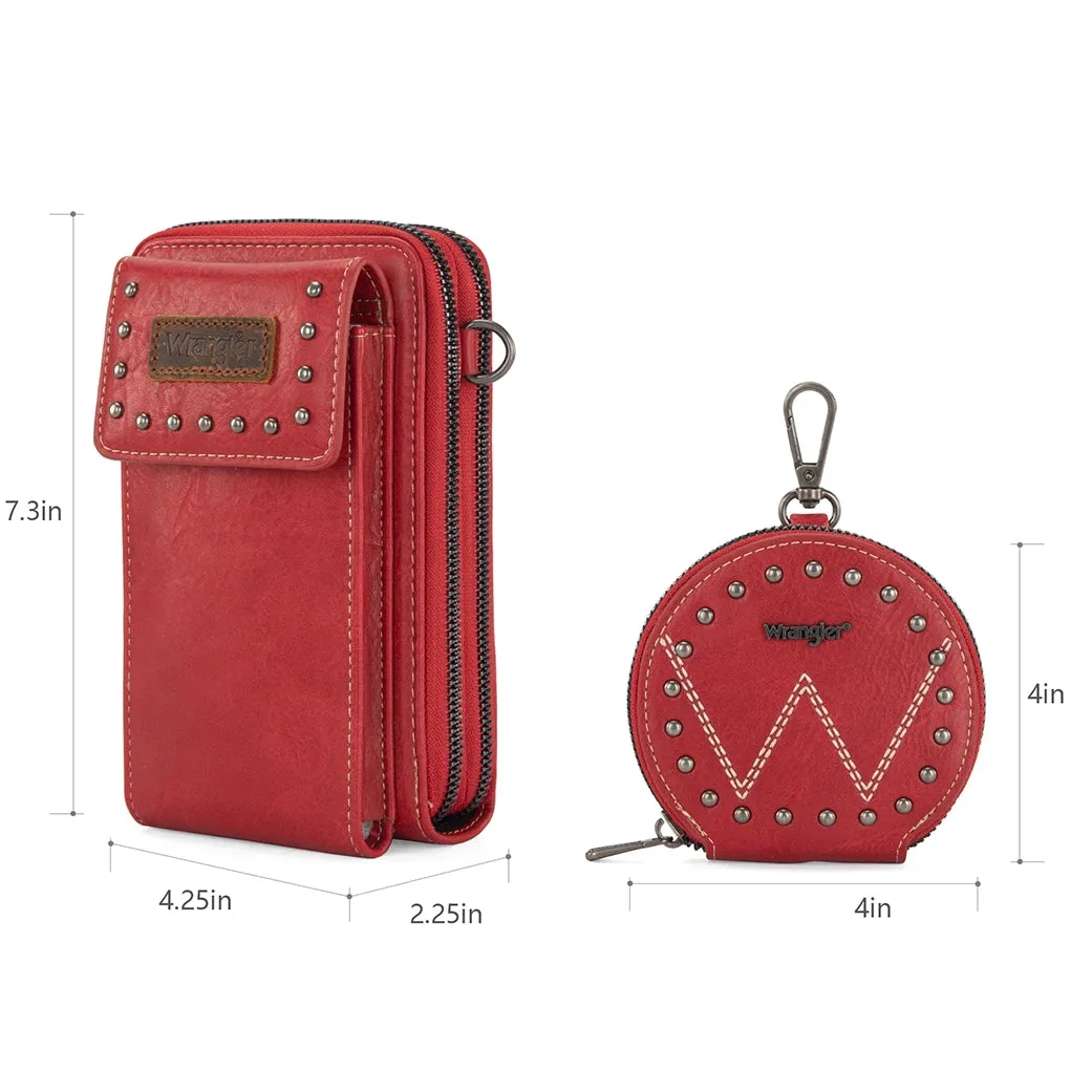 Montana West Wrangler Red Cell Phone Crossbody with Coin Pouch sold by Western Edge product image thumbnail 3