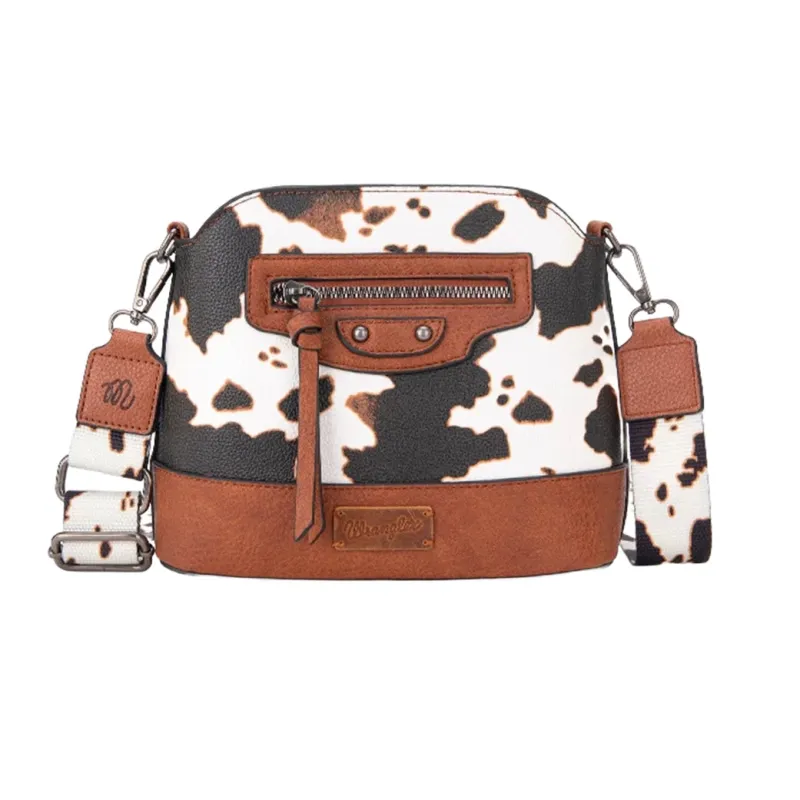 Montana West Wrangler Brown Cow Print Crossbody made by Montana West