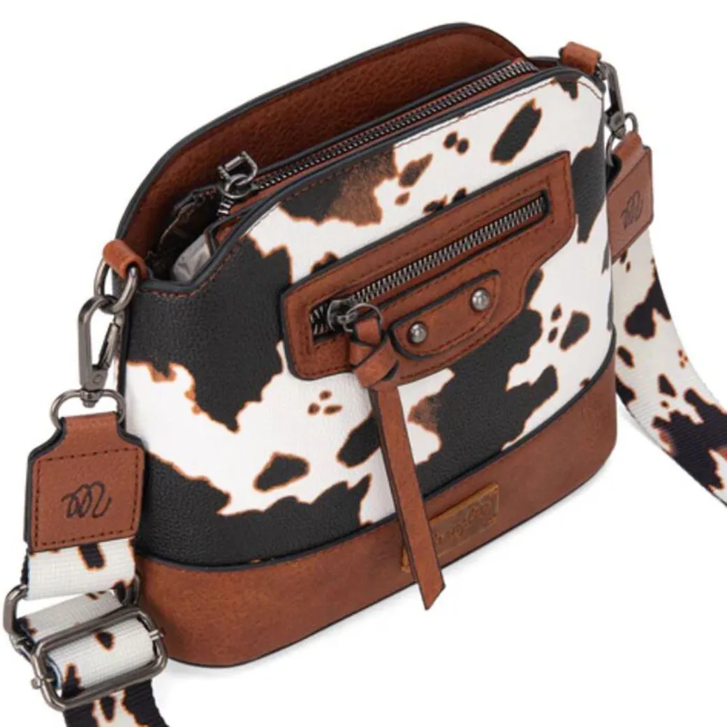 Montana West Wrangler Brown Cow Print Crossbody sold by Western Edge product image thumbnail 2