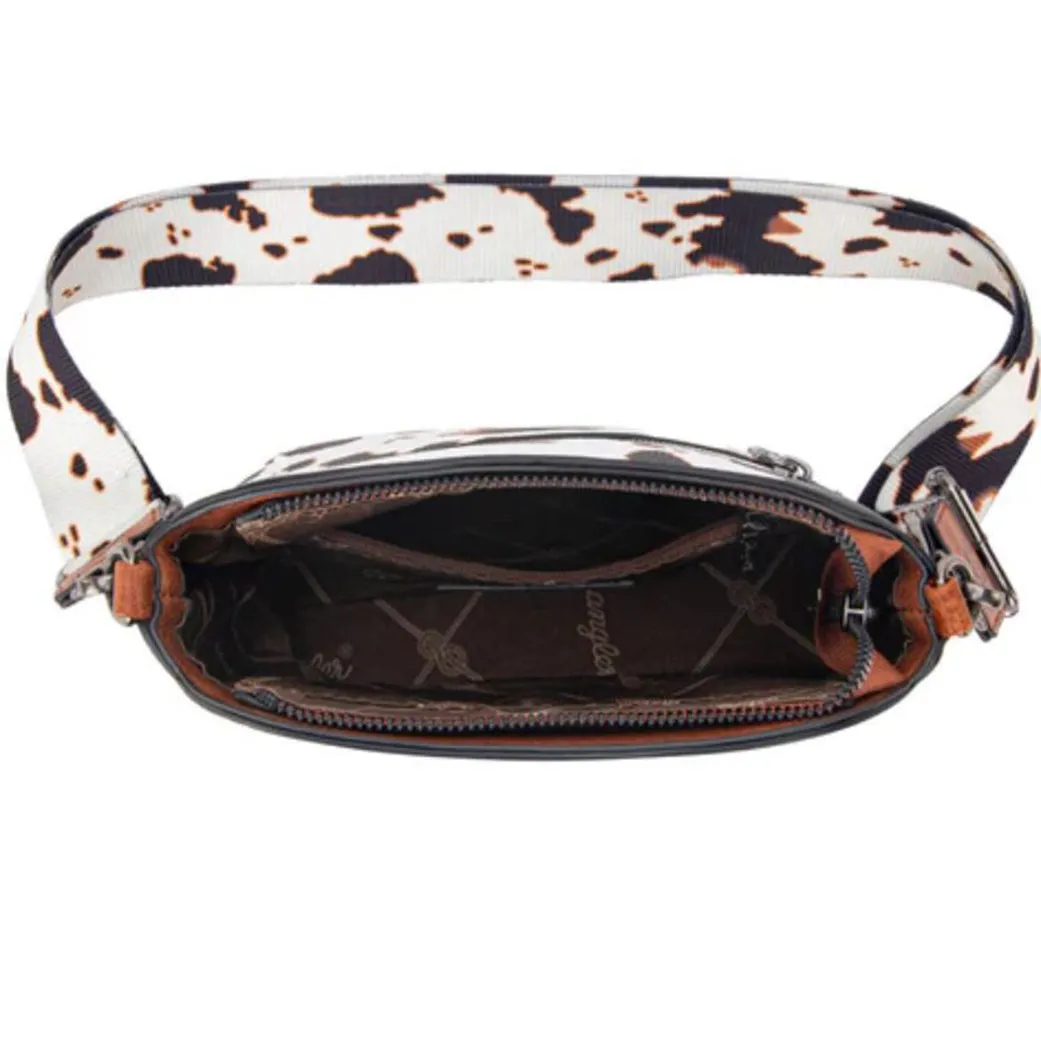 Montana West Wrangler Brown Cow Print Crossbody sold by Western Edge product image thumbnail 3