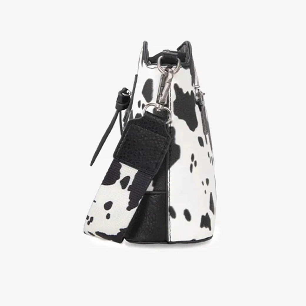 Montana West Wrangler Black Cow Print Crossbody sold by Western Edge product image thumbnail 3
