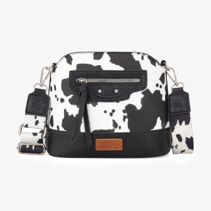 Montana West Wrangler Black Cow Print Crossbody made by Montana West