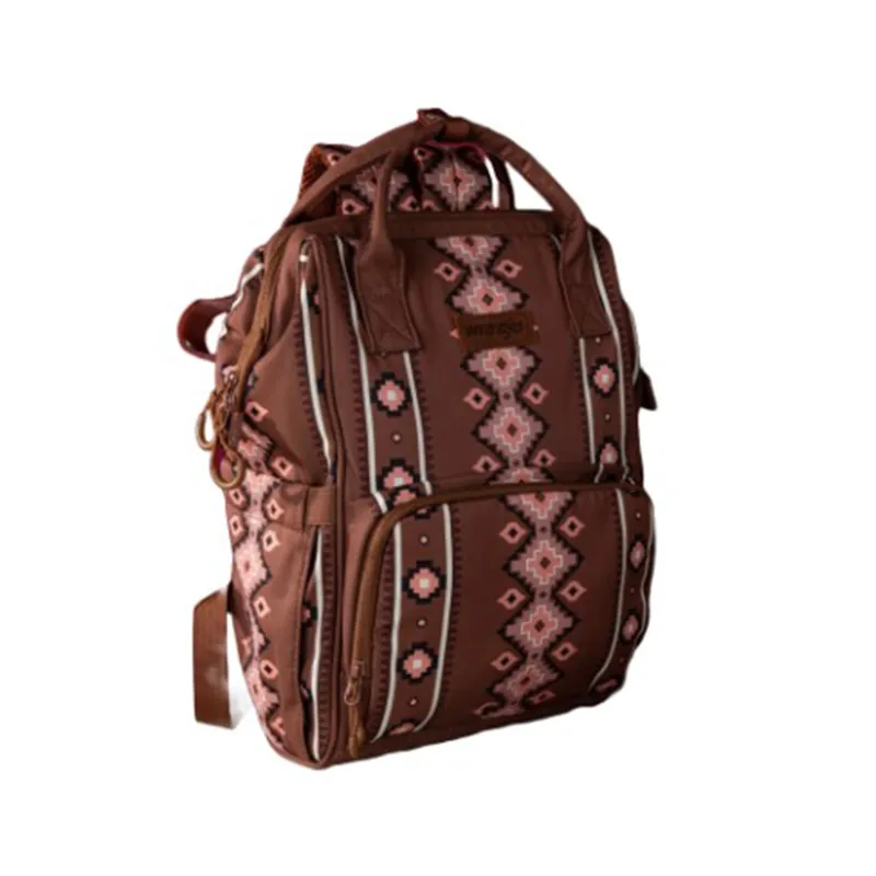 Wrangler Brown Aztec Callie Backpack/Diaper Bag made by Montana West