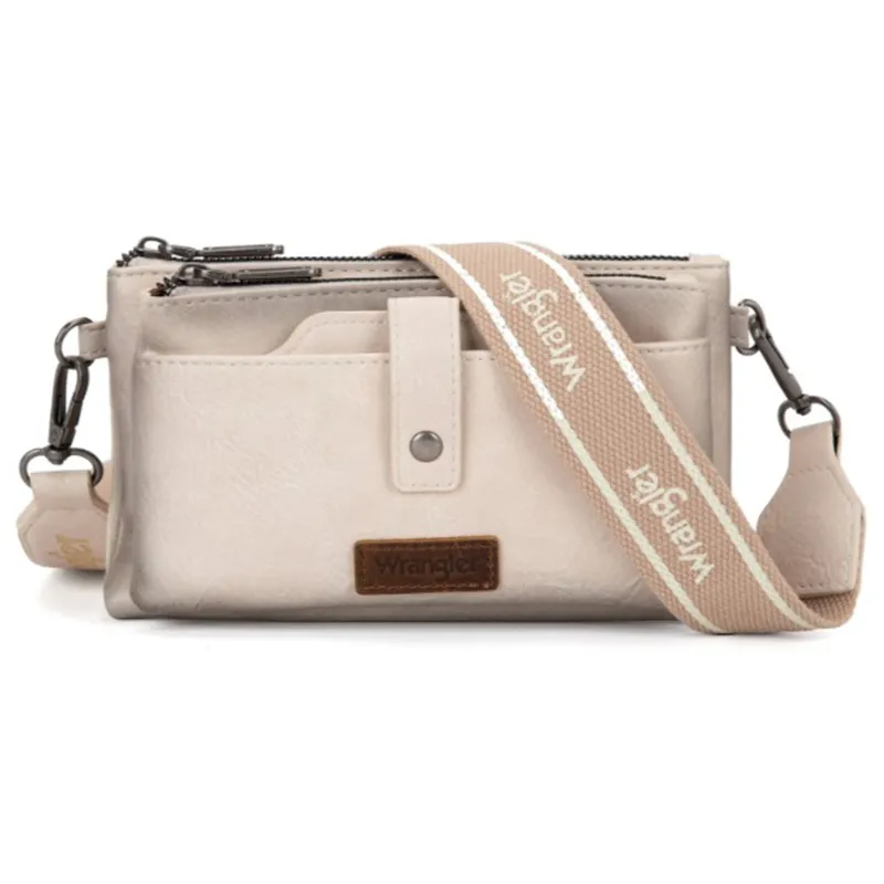 Wrangler Tan Compartment Crossbody made by Western Edge