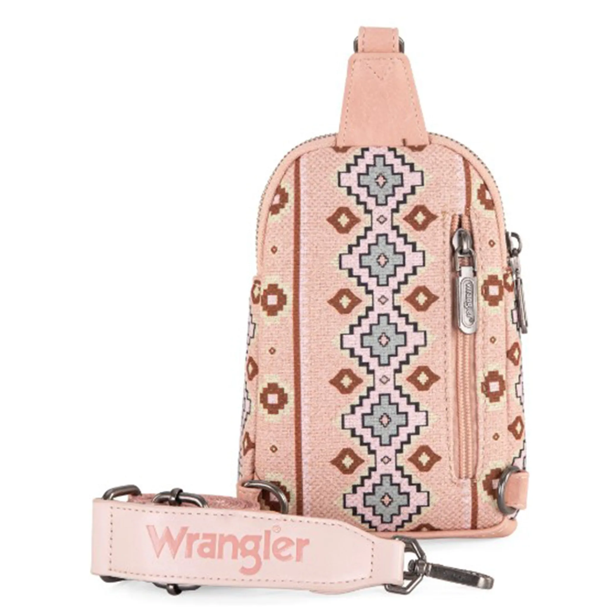 Wrangler Pink Aztec Crossbody Purse sold by Western Edge product image thumbnail 2