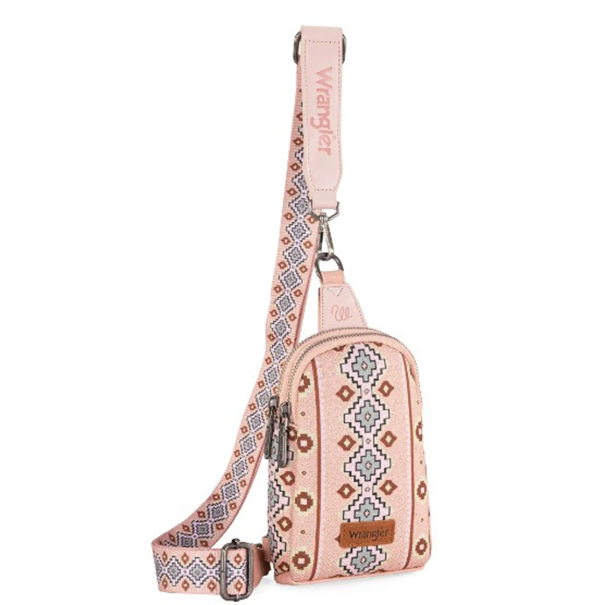 Wrangler Pink Aztec Crossbody Purse sold by Western Edge