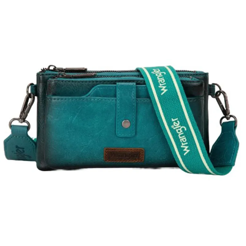 Wrangler Turquoise Comparted Crossbody Purse made by Wrangler