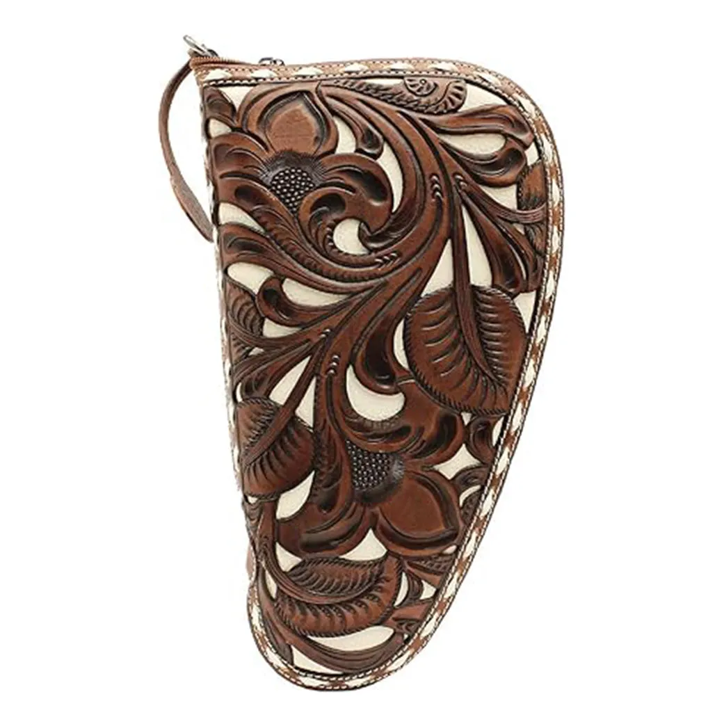 Nocona Floral Leather Inlay Handgun Case sold by Western Edge
